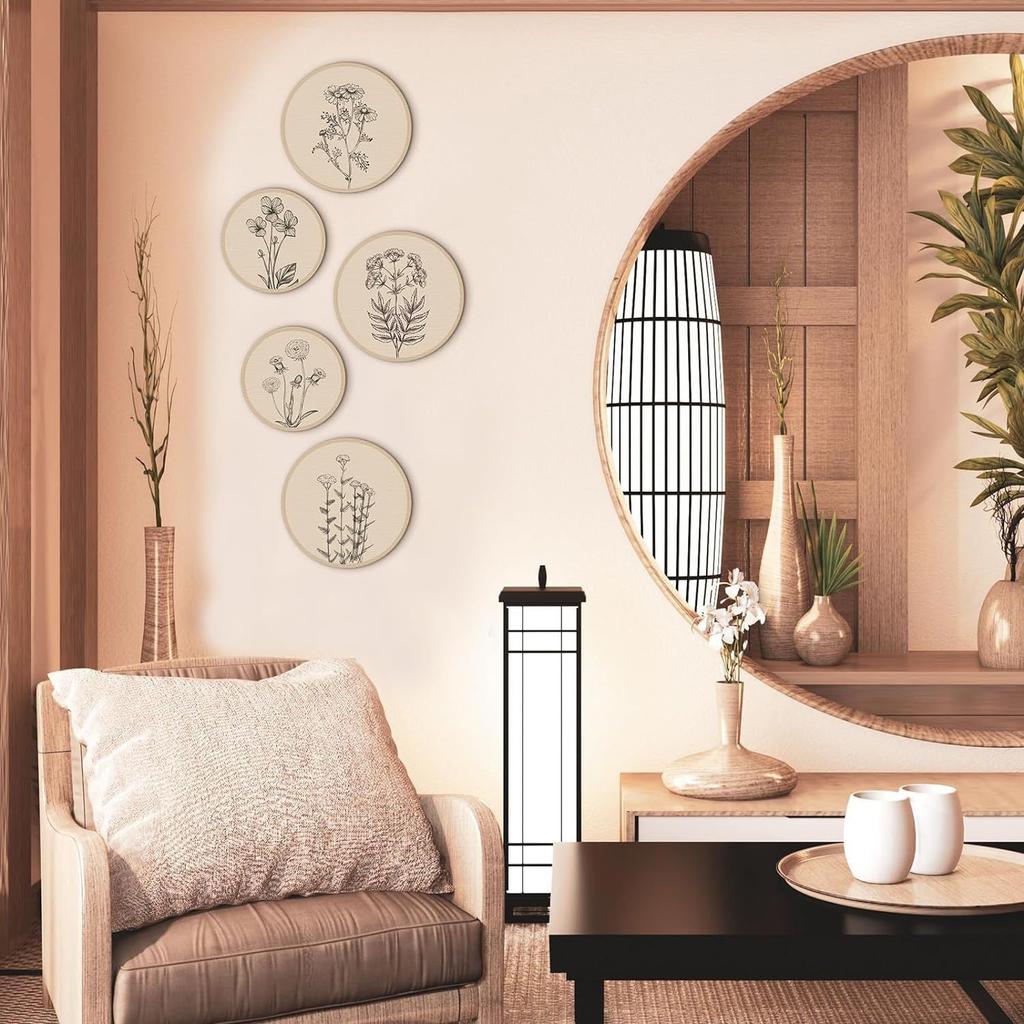 5pcs Wooden Wall Art Decoration Wall Hanging Wall Farmhouse Geometric Hanging Decoration Home Furnishings Craft Pendant