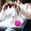 AEE4-1PCS Acrylic Wrist Yarn Holder With Leather Wrist Strap, Portable Yarn Ball Holder, Organizer For Knitting Supplies