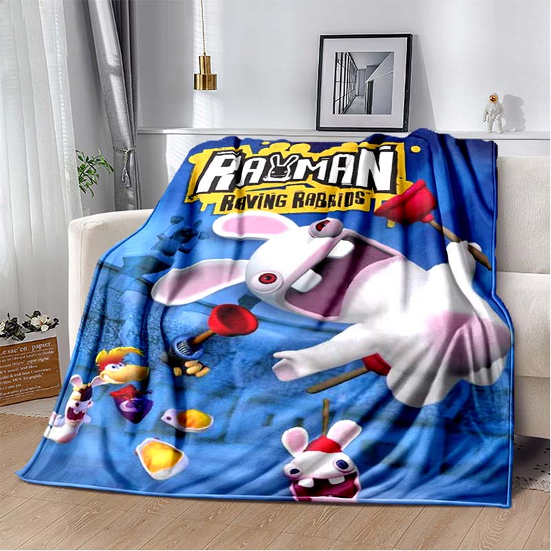 GAME Raving Rabbids Blanket,portable and Suitable for All Seasons, Making A Unique Birthday Gift.A Soft Flannel Blanket