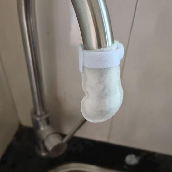 Universal Faucet Water Filter Bag Non-Woven Fabric High-Density Sediment Remover for Tap Water Rust & Particles Anti-Splash Soft Flow Faucet Cover