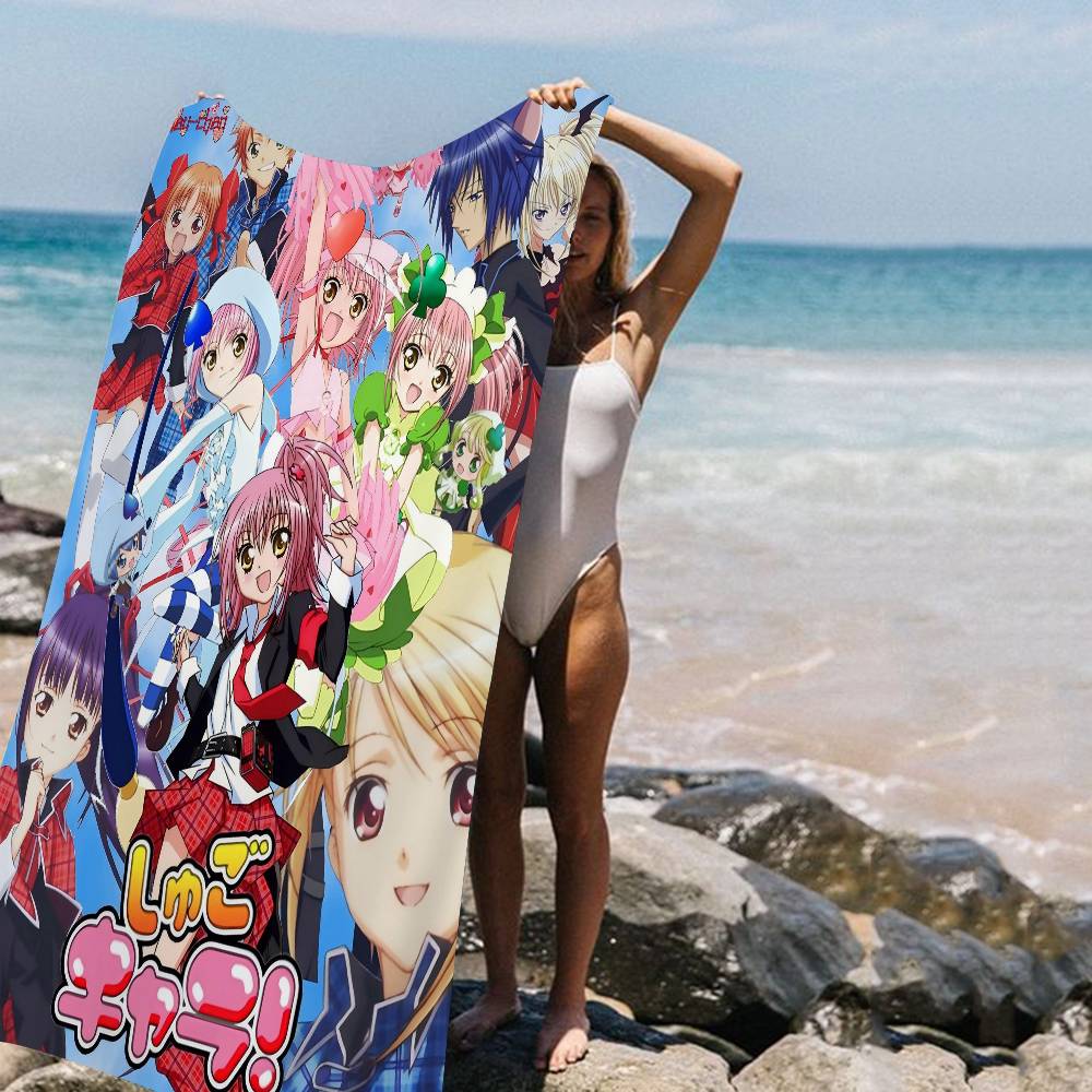 Shugo Chara Japan Anime Microfiber Printed Beach Towel Mountain Climbing Yoga Beach Swimming Running Absorbent Soft Towel
