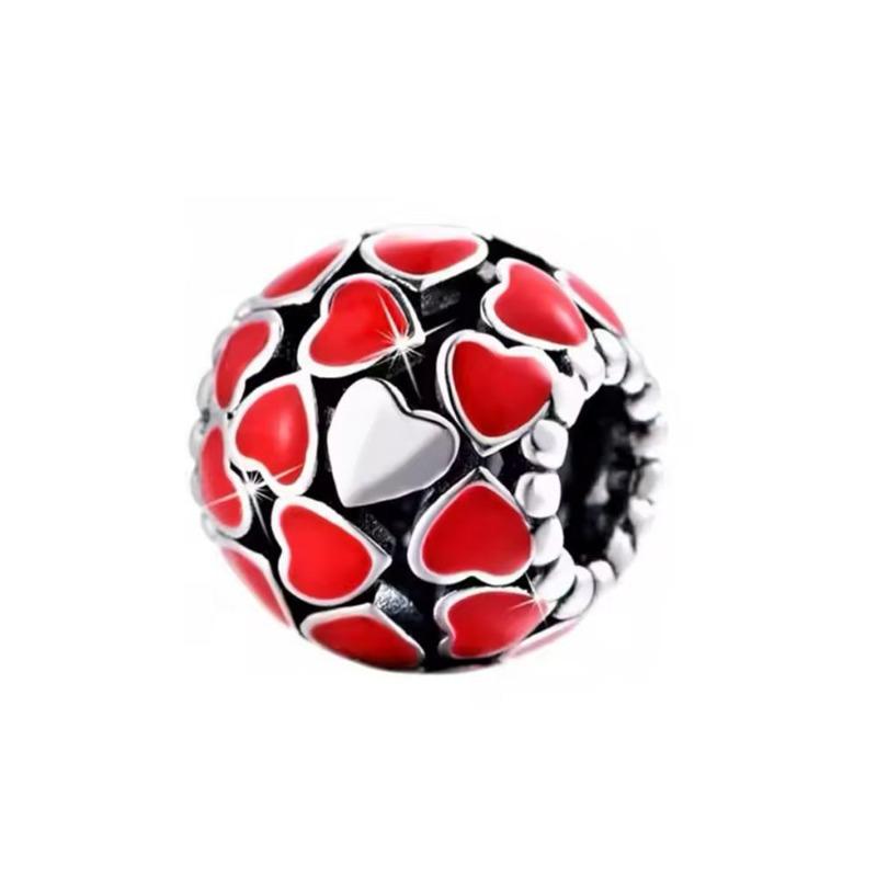 New Copper Red Valentine'S Day Series Love Lantern Apple Diy Charm Bead Jewelry Suitable For Bracelet Women'S Love Gift