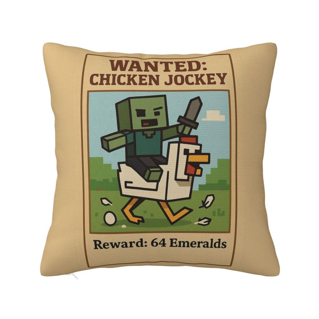 Chicken Jockey Pillow Cases Zombie Game Cushion Cover Novelty Zippered Decor Pillowcover for Home 18