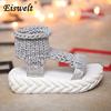 Women Casual Sandals Summer Thick-bottomed Knitting Shoes Sandal Gladiator Bottom Rome