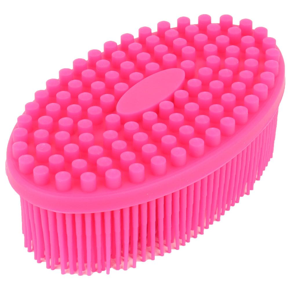 Silicone Baby Sensory Brush Massage Bath Tactility Training Brush Hair Washer Comb(  Red)
