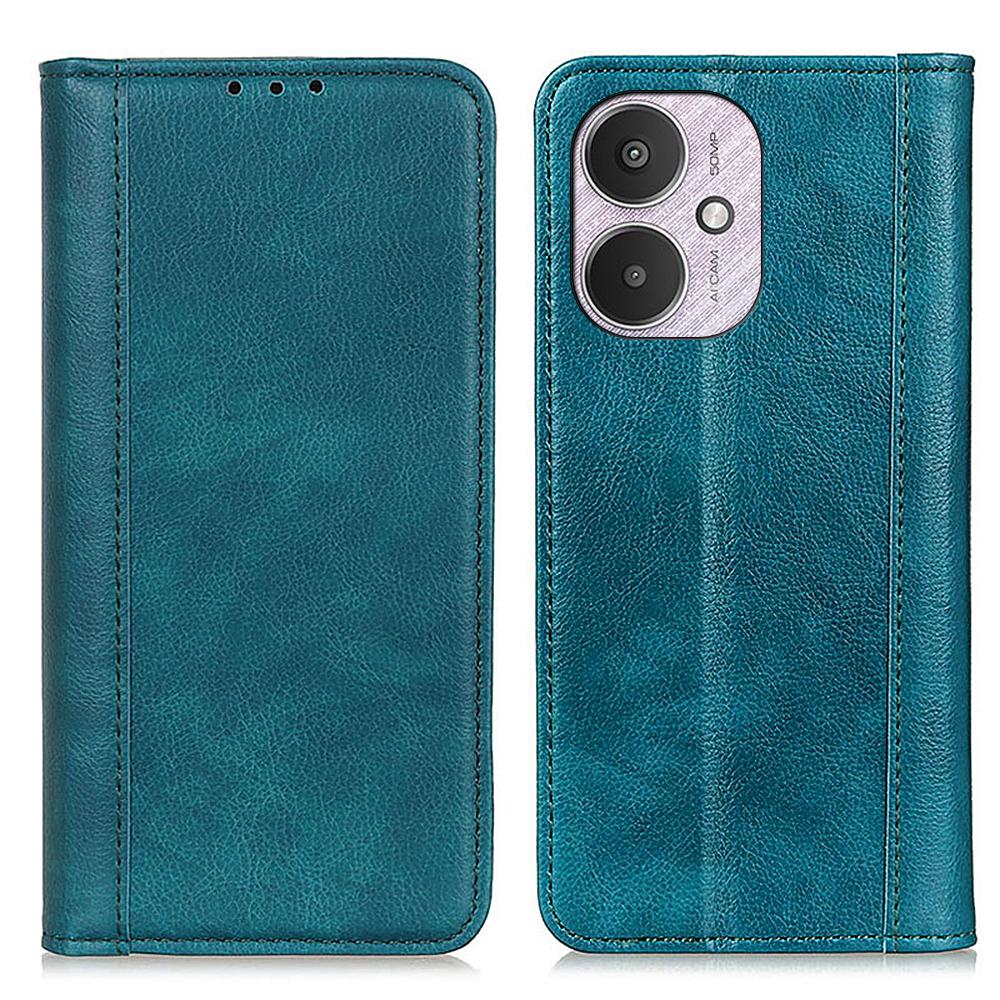 

For Xiaomi Redmi 13C 4G/13C 5G/Poco C65 4G/Poco M6 5G/13R 5G Case Split Leather Wallet Stand Protective Phone Cover Green