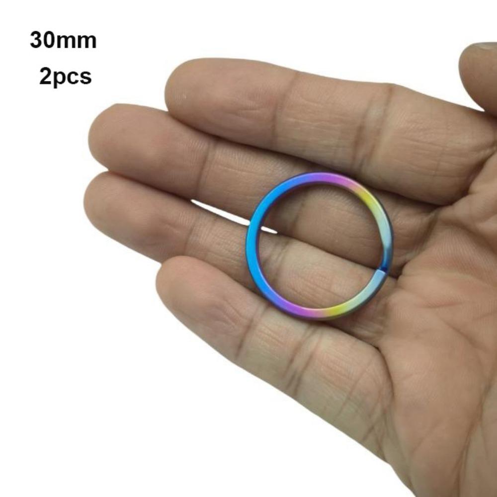 2pcs Multisizes Titanium Alloy EDC Key Chain Portable Key Holder  Camping Travel Hanging Tool