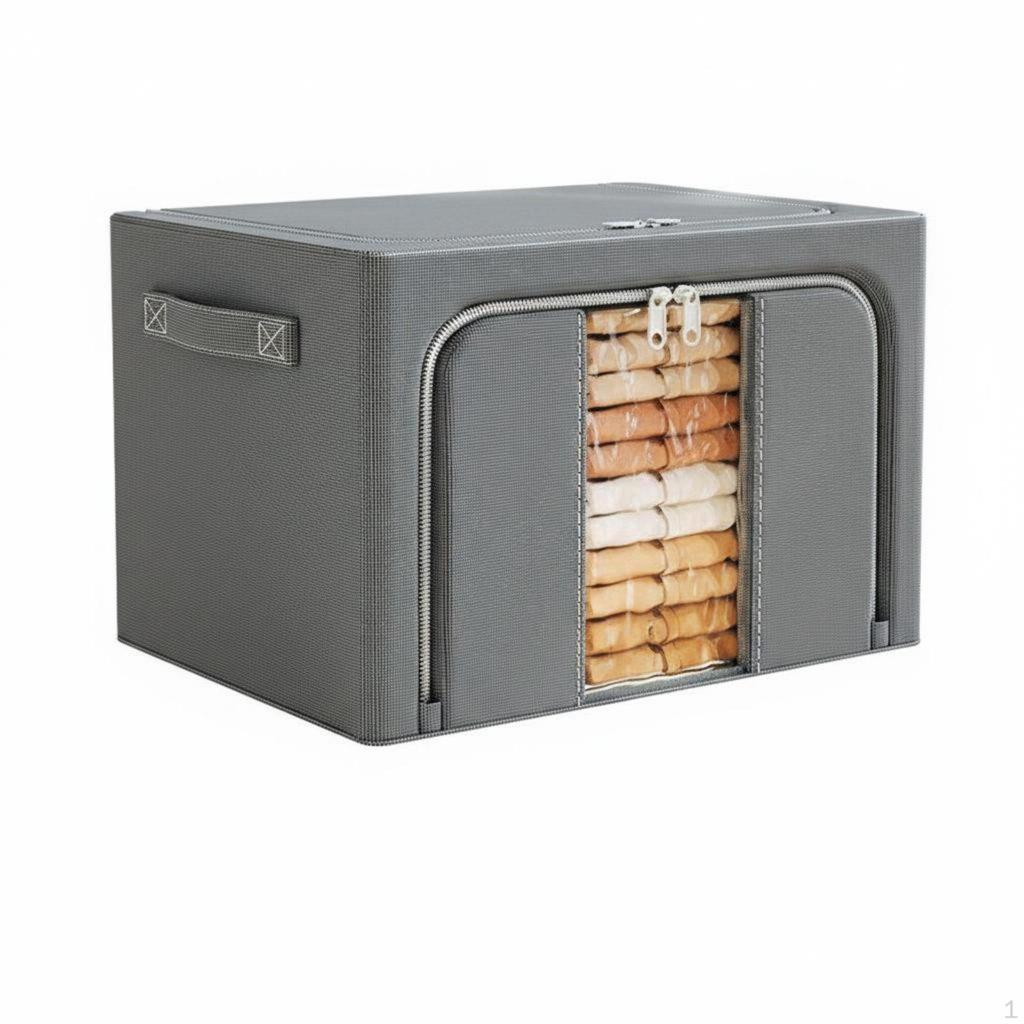 Framed foldable Clothes container Design FrontOpening Storage Box Stackable textile