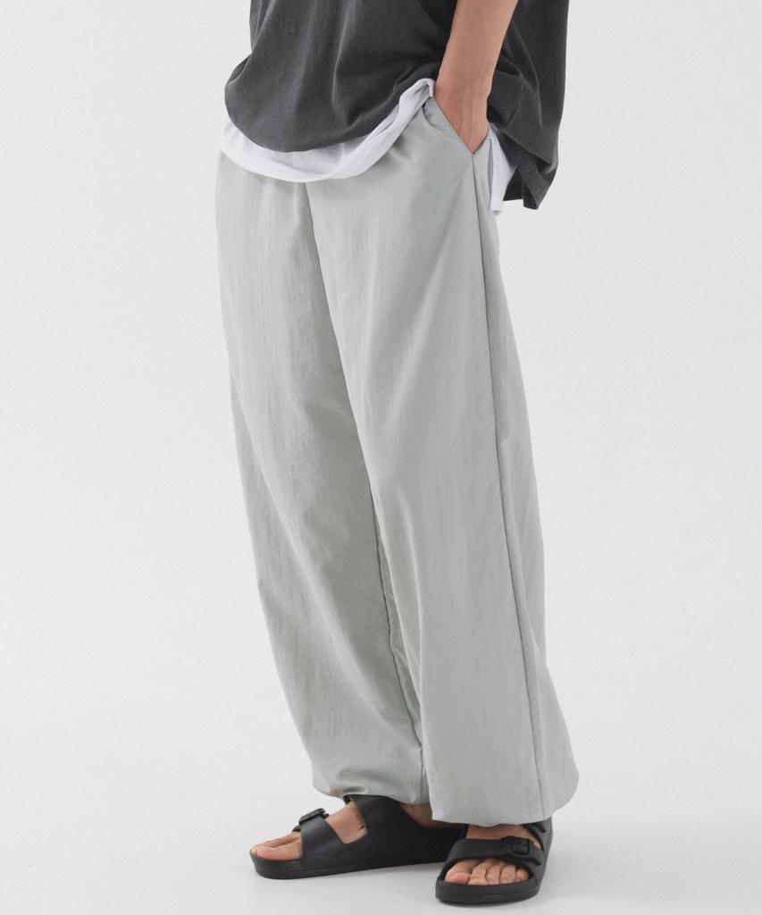 PIANER Classic Nylon String Pants (Light Grey)