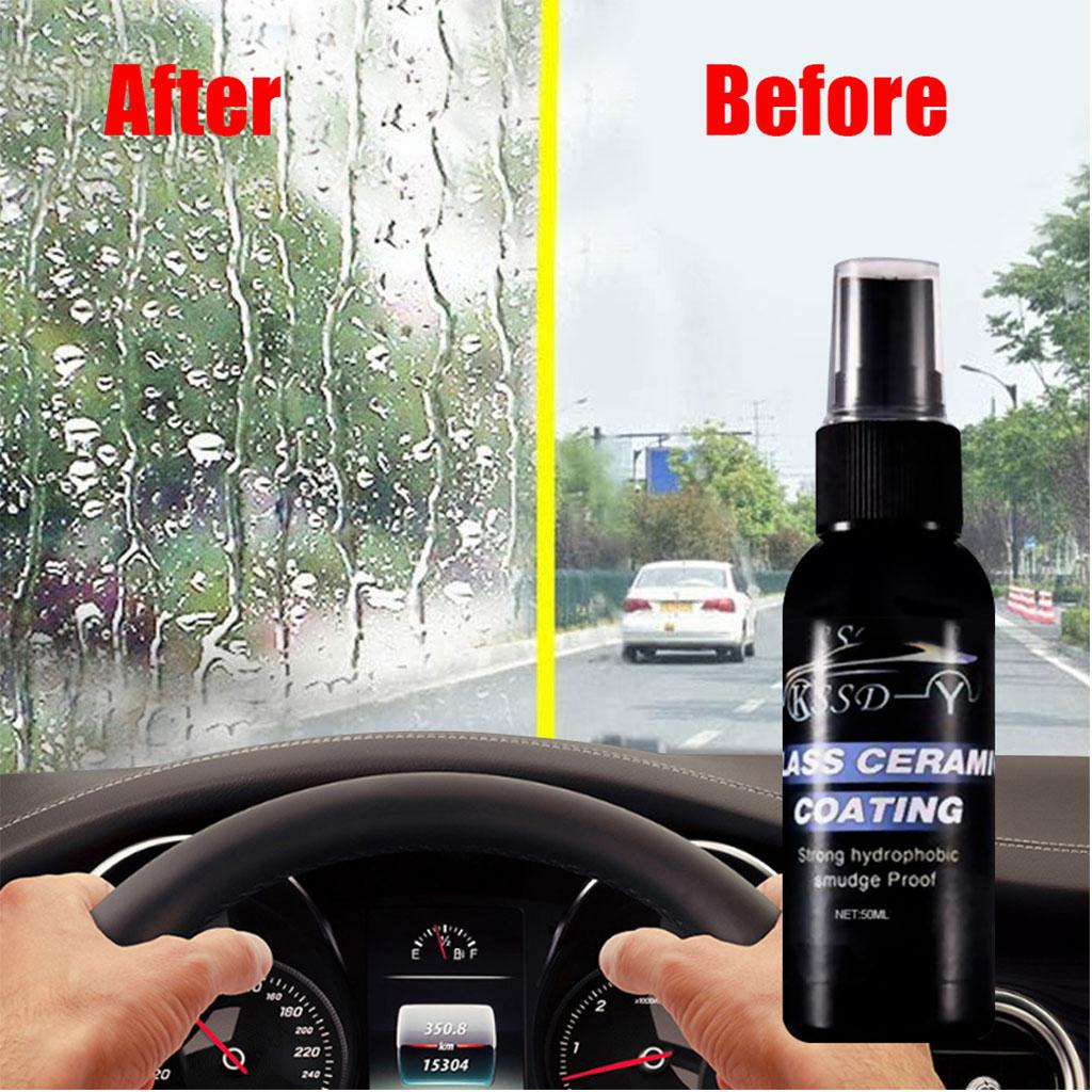 30/50ml Car Mirror Water Repellent Rearview Mirror Anti-Rain Spray Agent for Clear Driving Sight in Rainy Day