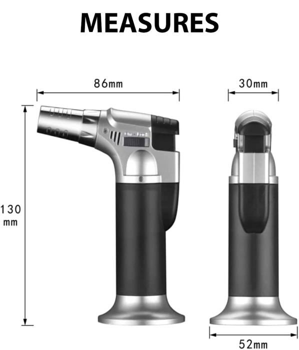 Chalumeau de pâtisserie - Magic Select - S2986 - Multifonctionnel - Sécurité renforcée - Rechargeable au butane