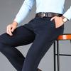 Spring Autumn Men's Smart Casual Pants Black Navy Blue Suit Pants Office Male Trousers Big Size Elegant Sports Straight Pants