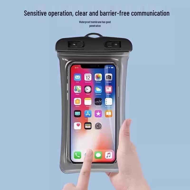 Waterproof Airbag Phone Pouch - Touchscreen Compatible for Swimming, Riders & Rainy Days