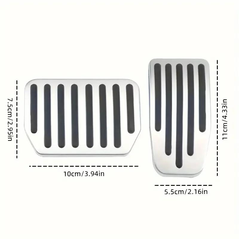 Futhope Car Foot Pedal Pads Covers For Tesla Model 3 Y Highland 2025-2025 Litchi Grain Anti Slip Accelerator Brake Rest Pedal