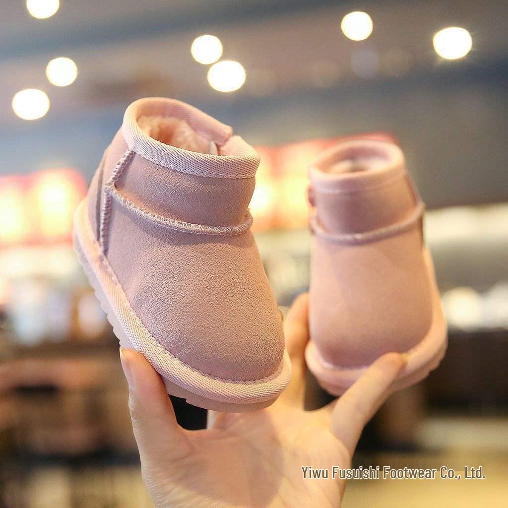 Velvet-Lined Winter Snow Boots - Soft Sole, Warm Toddler & Children's Shoes for Walking