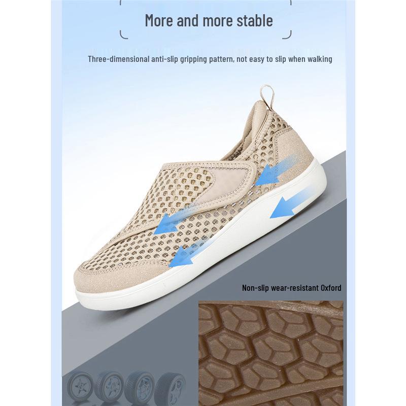 Damen atmungsaktive Sport-Mesh-Schuhe für breite Füße - Rutschfest, Große Größen für Mütter & Senioren