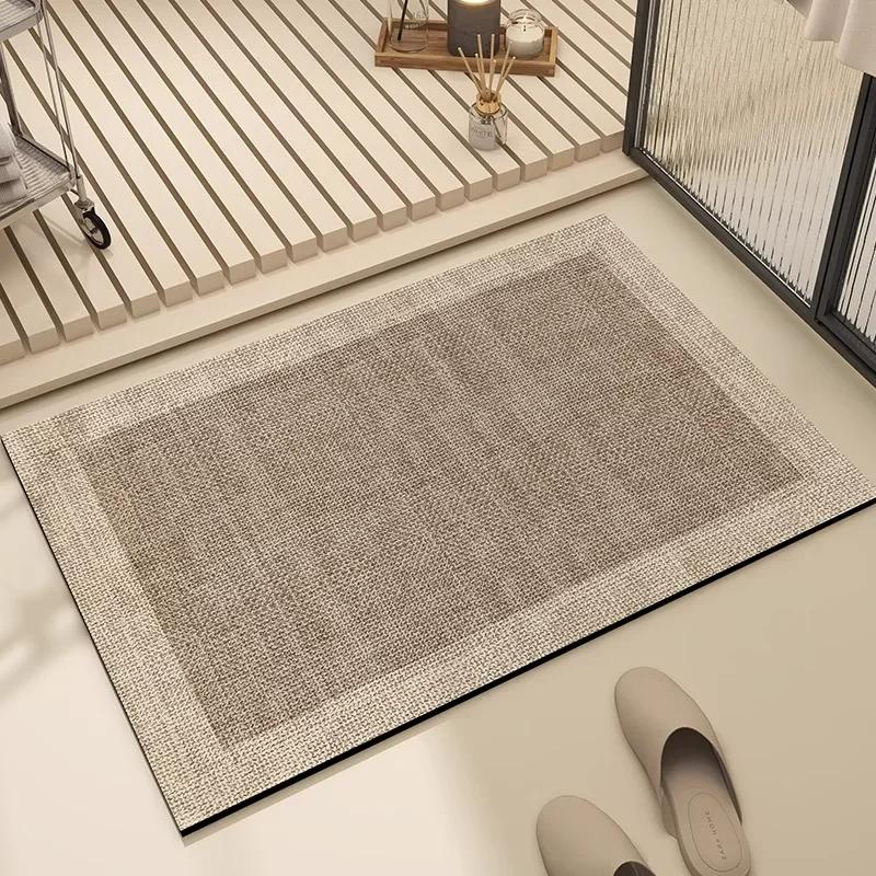 Bathroom Mat Absorbent Floor Mats Bath Carpet Soft Diatom Mud Non-slip Rug Toilet Doormat Entrance Door