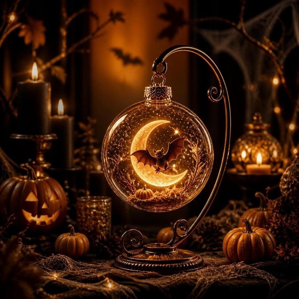Glowing Halloween Hanging Ball Ornaments Ghost Pendant Ball Luminous Hanging Ball Halloween Party