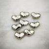 10/20xElegant Heart Pendant for Choker Necklace Making Earring Bead for DIY Necklace Jewelry Making Pendant with Hole