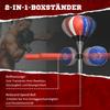 Adjustable Speed Bag, Boxing Bag, with Stand, Reflex Bar, Punching Pad, Multicoloured