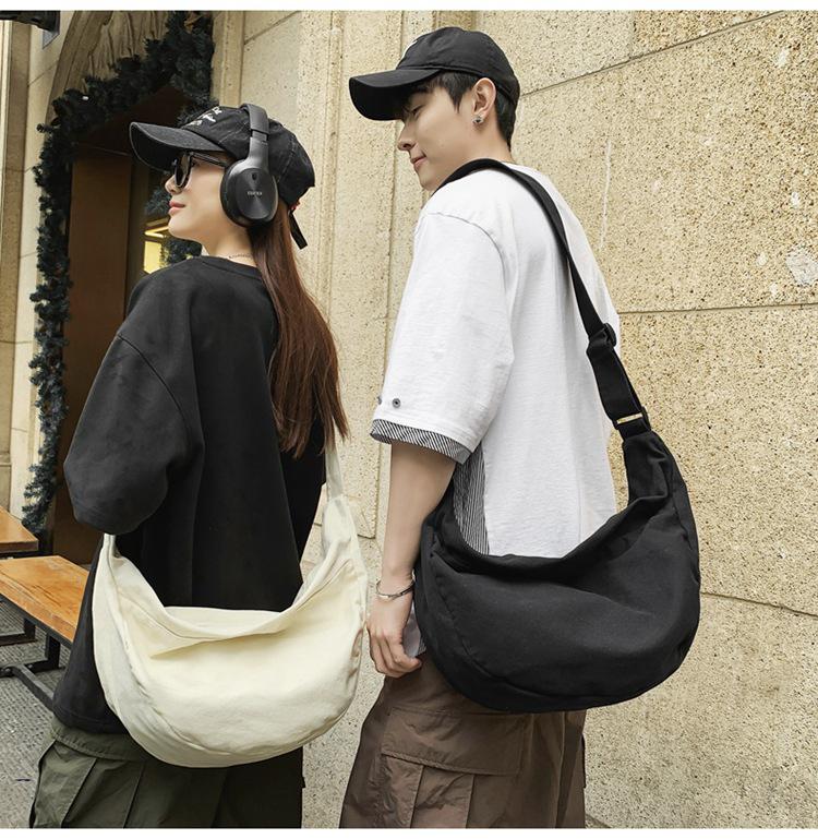 Korean Style Dumpling Bag: Unisex Large Capacity Crossbody for Students and Couples