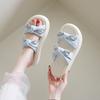Summer new cool slippers women's 2025 fashion thick bottom heightening soft bottom beach mop