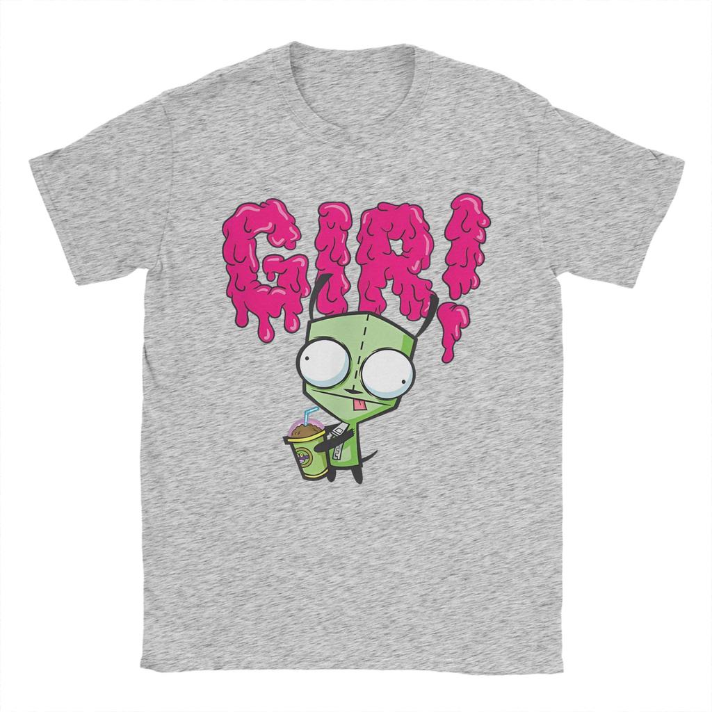 Invader Zim Gir Slime Slush Mens T Shirts Novelty Tee Shirt Short Sleeve Crew Neck TShirts Pure Cotton Summer Tops
