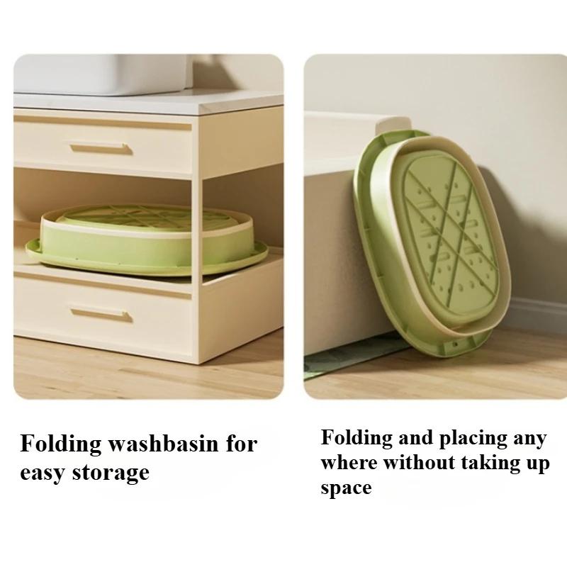 Portable Foldable Foot Bath Tub - Thick Plastic Space-Saving Design, Needed for Home,Bedroom Use - Bathroom Accessories