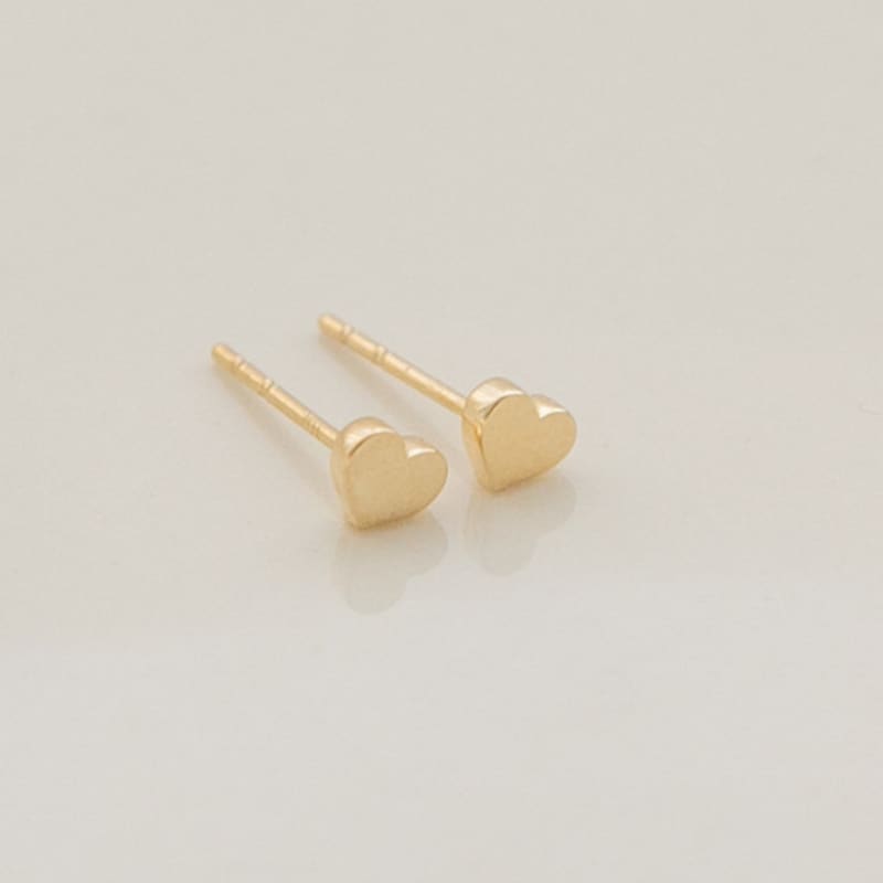 LUNNE 14k Daily Heart Earrings (14k Gold) #ES17