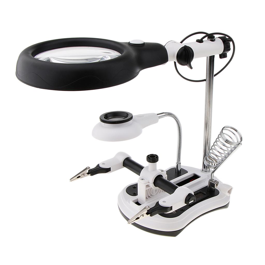 Buy 18 LED Light Magnifier Lamp Desktop Magnifying 2.5X 6X 5X 10X