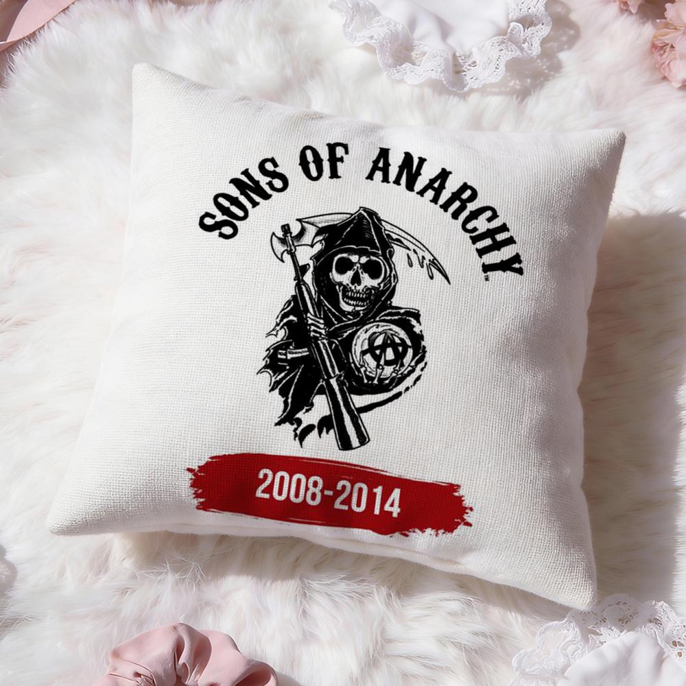 Film S-Sons of AnarchyS Kissenbezug Premium Komfort Wendbare Kissenhülle -Zwei-in-Eins-Design für jeden Raum & Autoinnenraum