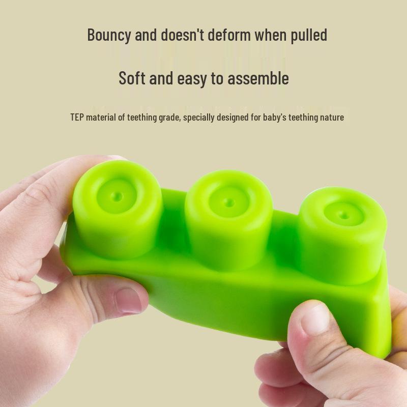 

Large Soft Rubber Baby Building Blocks - Safe for 1-2 Year-Olds