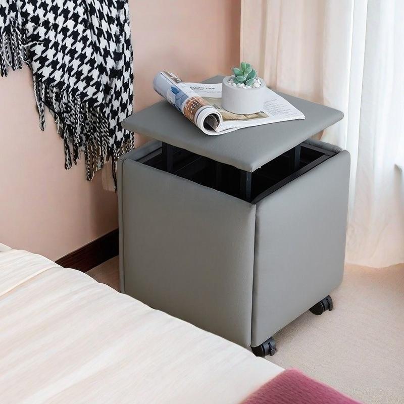 Taburete Cubo de Rubik Multifuncional - Otomana de Almacenamiento 5 en 1, Sirve como Mesa de Centro, Banco de Comedor y para Zapatos, Estilo Nórdico, silla