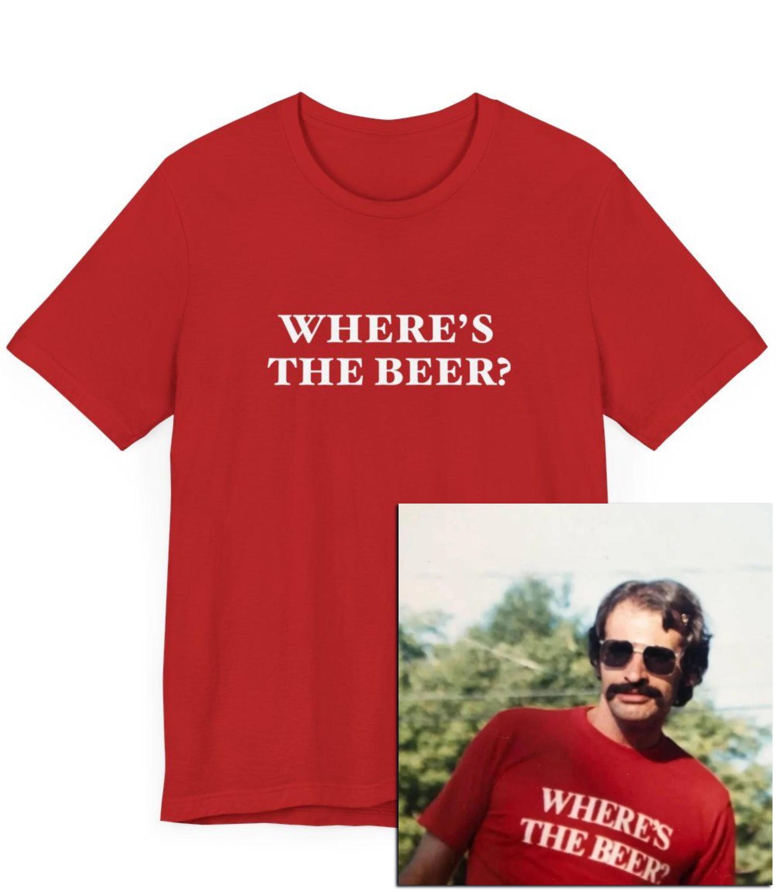 Where s The Beer, Funny Beer T-Shirt, Retro Dad, Funny T-Shirt, Novelty, Drinking, Summer, Grilling, USA, Gift For Dad, Drinking Shirt, Gift L