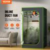 VEVOR Inline Duct Fan, 102mm 129.7 CFM with Variable Speed Controller, Quiet AC-motor Ventilation Exhaust Fan for Cooling Booster, Grow Tents