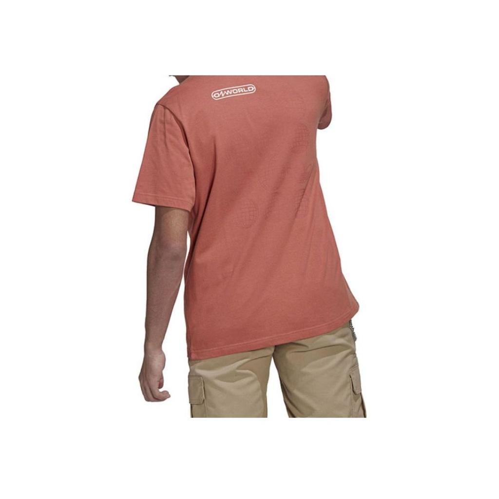 Adidas Originals Trefoil Crew Neck Logo T-Shirt Men Tops Red-Brown HL9232