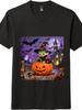 Halloween Goblin and Jack - O' - Lantern T - Shirt