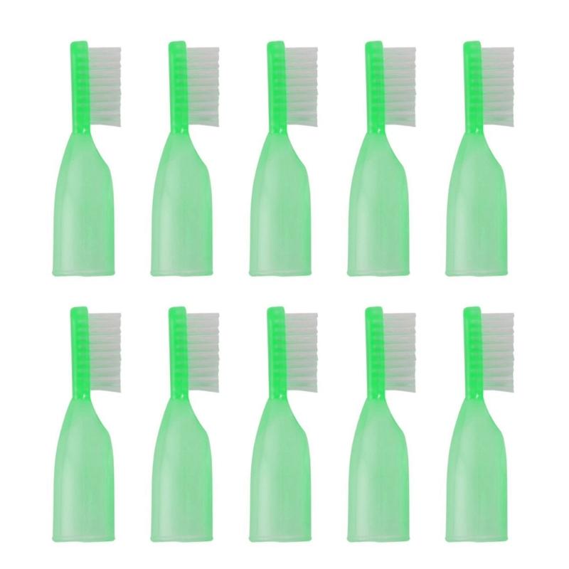 Travel Toothbrushes,Mini Toothbrush,Camping Toothbrush,Travel Size Toothbrush Prison Toothbrush,Finger Toothbrushes зелёный