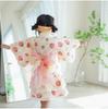 SEIWARAKU Yukata Set with Lace and Two Obi Perfect for Summer Fireworks Obon and Commemorative This cute floral print dress and obi sash are perfect