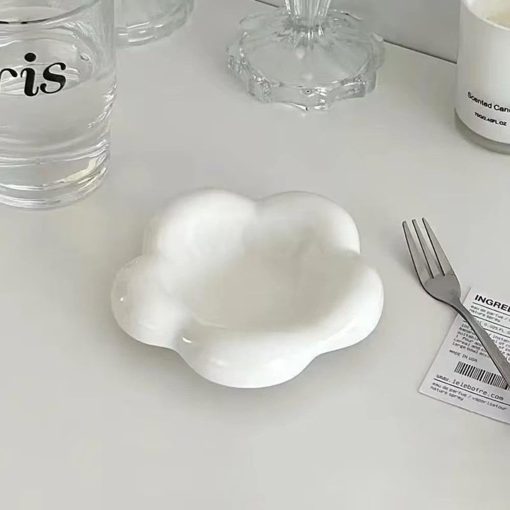 Nordic Flavor Ceramic Sauce Bowl Heart Flowers Shaped Snack Dip Cute Seasoning Plate  Snack Dip