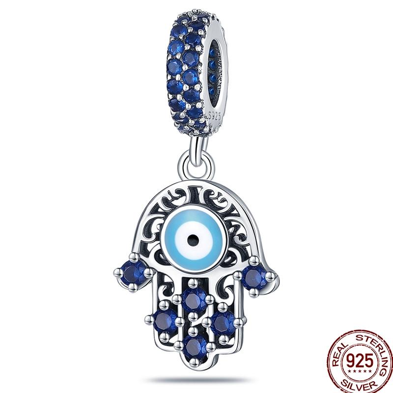 Copper Devil'S Eye Fatima Hand Charms Beads Tarot Cards Pendant Fit Original Bracelet Women Diy Jewelry Accessories