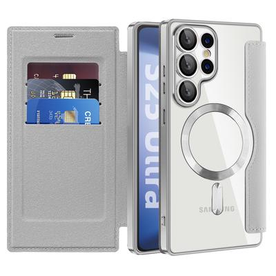 Για Samsung Galaxy S25 Ultra Θήκη Συμβατή με MagSafe Δερμάτινη Θήκη Τηλεφώνου με Αποκλεισμό RFID