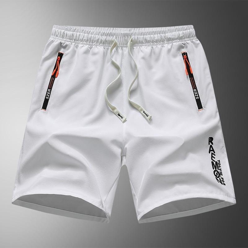 Summer Quick Drying Ice Silk Sports Casual Five Quarter Pants Plus Size Beach Men’s Shorts