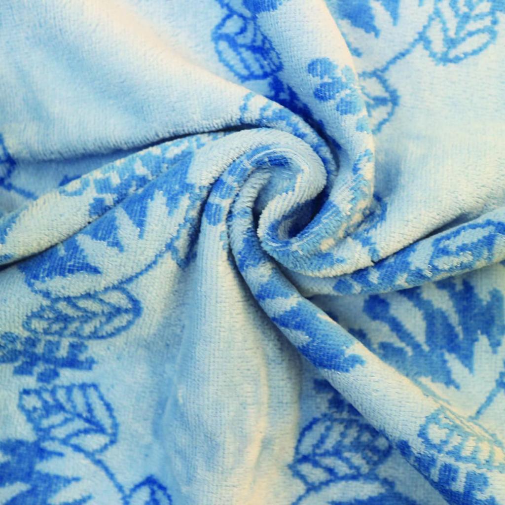 Marushin Moomin Face Quilted Character Organic Antibacterial and Odor 1405039800 Towel, Blue, Design, 100% Cotton, Resistant,