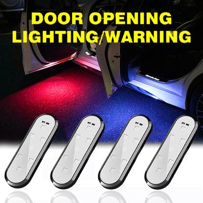 4 ks LED světla do dveří auta Vítejte Magnetické ovládání USB nabíjení Automatické otevření dveří Proti kolizi Nouzový signál Blikající světlo