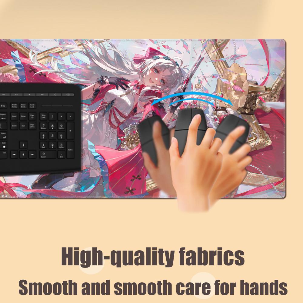 1000x500mm Carlotta Wuthering Waves Mouse Pad Rubber Esports Computer Keyboard Pad Escritorio Pc Setup Accessories 4mm Desk Mat