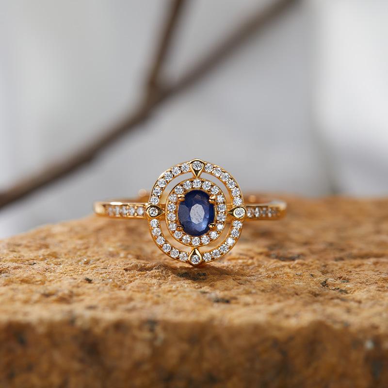 High Sense Light Luxury S925 Sterling Silver Plated 18K Gold Natural Colored Treasure Collarbone Chain Necklace Pendant Niche Jewelry