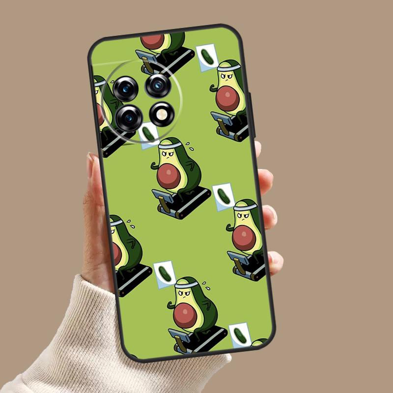 Cute Cartoon Avocado Fitness Case For OnePlus Nord 5 CE 3 4 Lite N20 N30 OnePlus 15 13 12 11 10T 13T 13R 8 9 10 Pro Cover