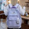 Schoolbag Japanese Ins Striped Backpack 1011 Spring New Campus High Value Student School Bag Women's Simple Lightweight Backpack