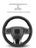 Echt Leer Lamsvel Handgestikt Stuurwielhoes - Ultradun, Zacht, Antislip, Slijtvast, Universeel voor Alle Seizoenen